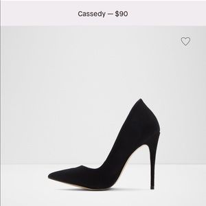 Aldo Black Cassedy Suede Heel 7.5